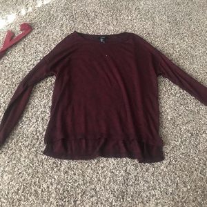 Maroon Sweater Top